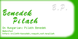 benedek pilath business card